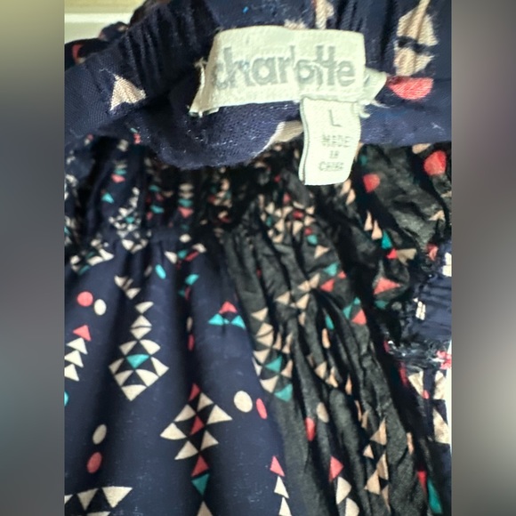 Charlotte Russe Triangle Design Child Size Large Navy Blue Romper - Picture 3 of 4